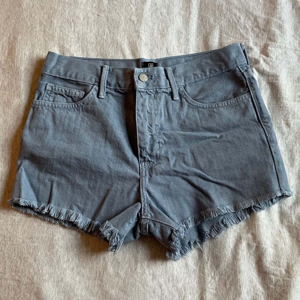 Blue Denim High Waisted Jean Shorts